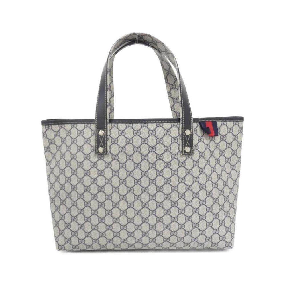 Gucci GG Supreme tote canvas monogram navy leather Blue